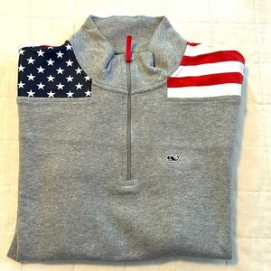 Vineyard vines. Size medium half zip pullover. American flag. Great condition